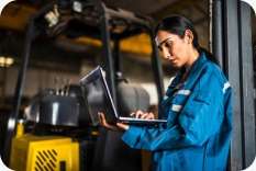 Women engineer working