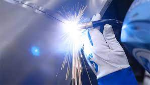 Welding work for sheet metal 