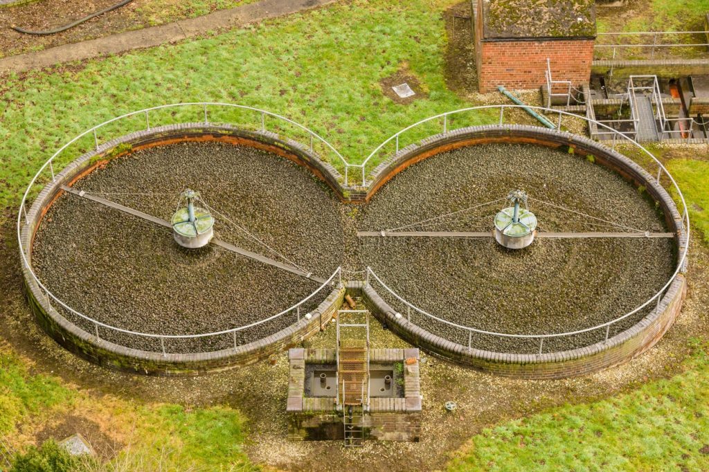 trickling-bed- sewage treatment